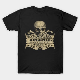 Vintage Arsenic Skull Poison Label Halloween Tee T-Shirt